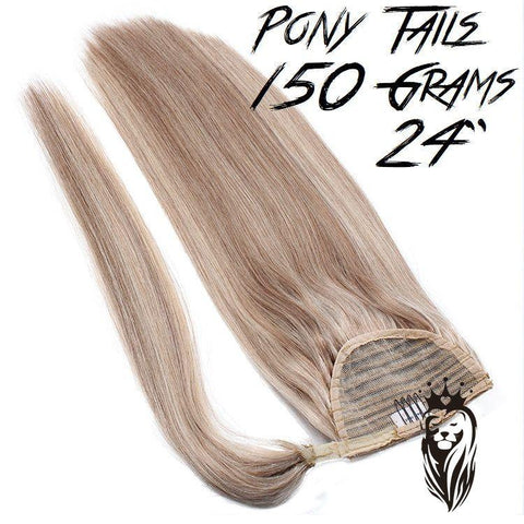 24 Inch Ponytail Extensions | Straight Remy Hair | Savage Strands